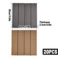 Interlocking Floor Tiles Plastic Wood, Pack of 20 - Grey - view 4