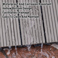 Interlocking Floor Tiles Plastic Wood, Pack of 20 - Grey - view 5