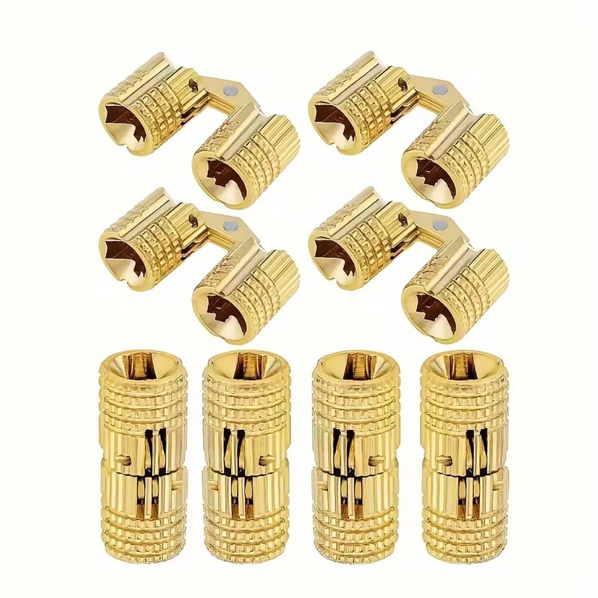 Invisible Brass Cylindrical Concealed Cabinet Hinge, Pack of 20, 8 mm - view 2