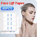 Invisible Face Lift Tape Stickers, V Shape - Pack of 40 for Makeup