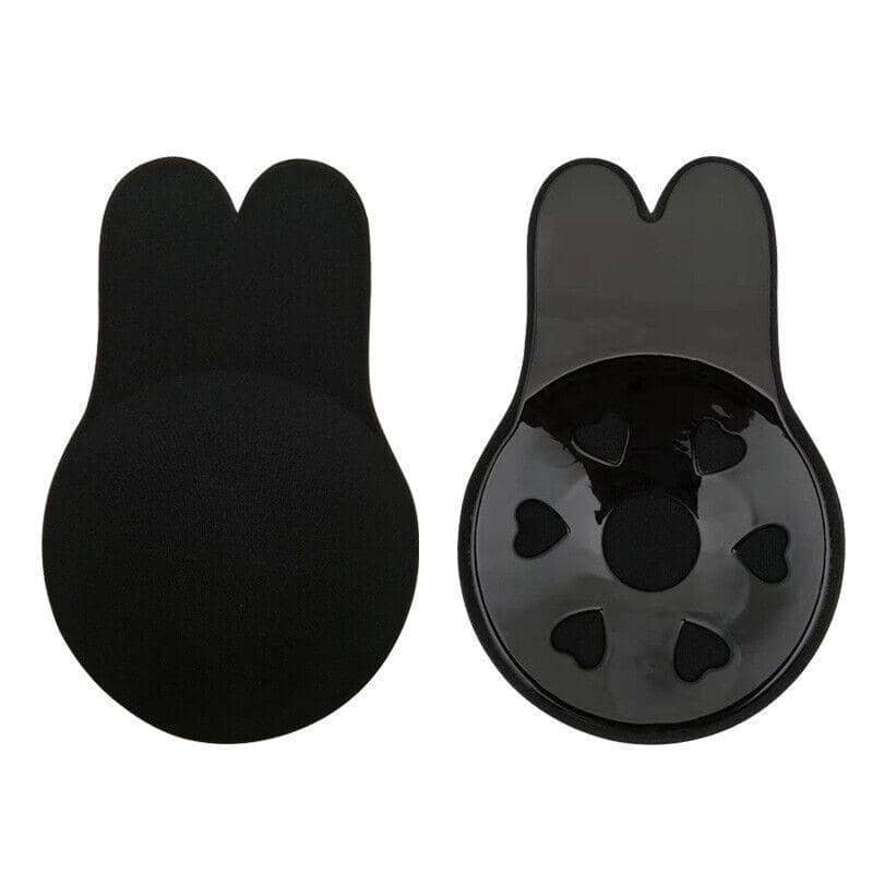 Invisible Silicone Push-Up Bra, Self-Adhesive - Black, 13 cm Wide (Cup E-F) - view 2