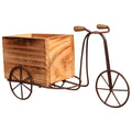 Iron Bicycle Ornament with Wooden Flower Pot, Retro Plant Holder - view 2