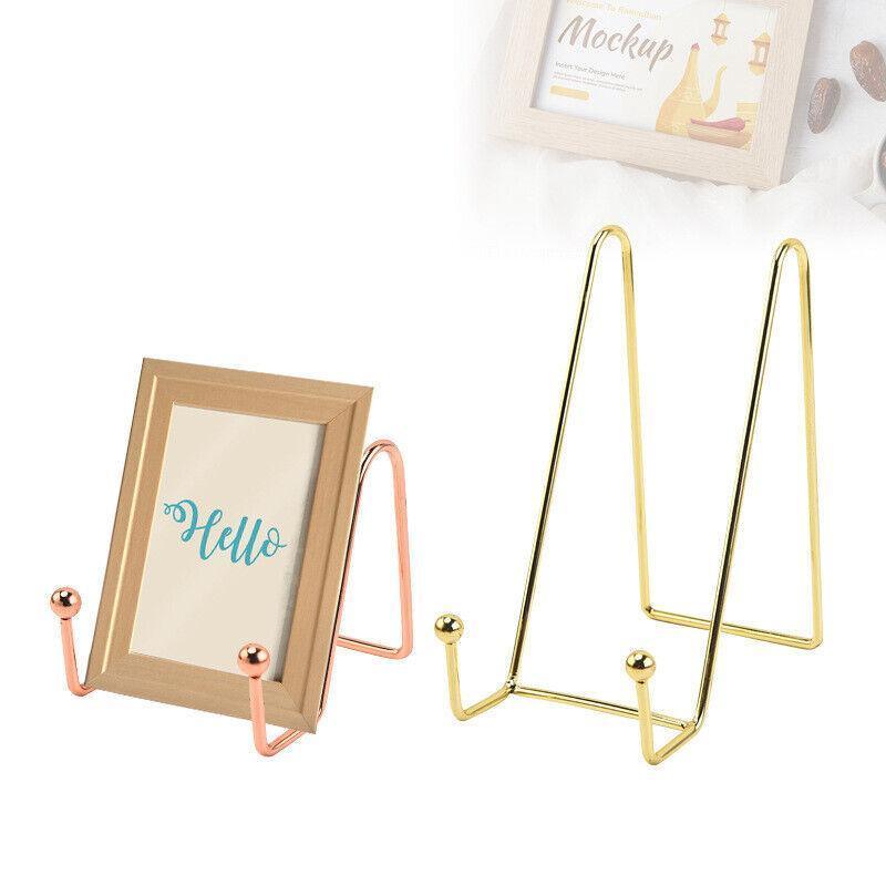 Iron Display Stand for Plates, Frames and Books, Small 8 x 9 x 8.2 cm - Gold - view 4