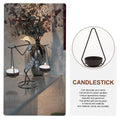 Iron Figure Candle Holder - Figure Carrying Two Dishes, 24 x 11 cm - view 5