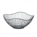 Iron Fruit Basket, Large (27 cm Diameter, 11.5 cm Height) - Black