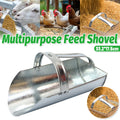 Iron Livestock Feed Shovel, Wide Mouth Grain Scoop, 33.2cm