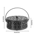 Iron Mosquito Incense Box with Lid and Handle, Coil Holder - Blue - view 4