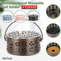 Iron Mosquito Incense Box with Lid and Handle, Coil Holder - Pink - view 2