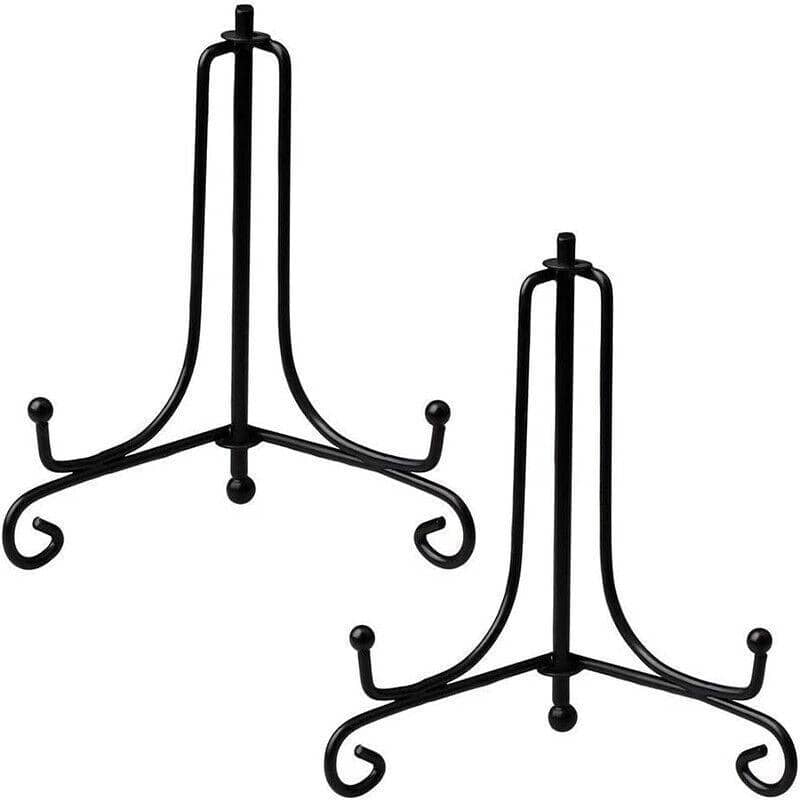 Iron Plate Stand, Black Folding Display Easel - 6 Inch (15.24 cm) - view 4