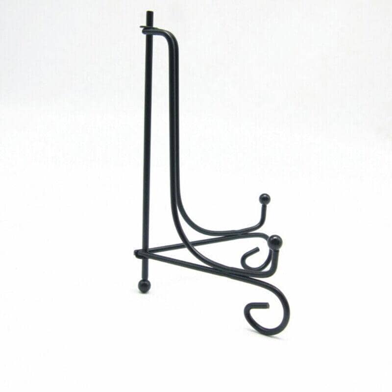 Iron Plate Stand, Black Folding Display Easel - 6 Inch (15.24 cm) - view 5