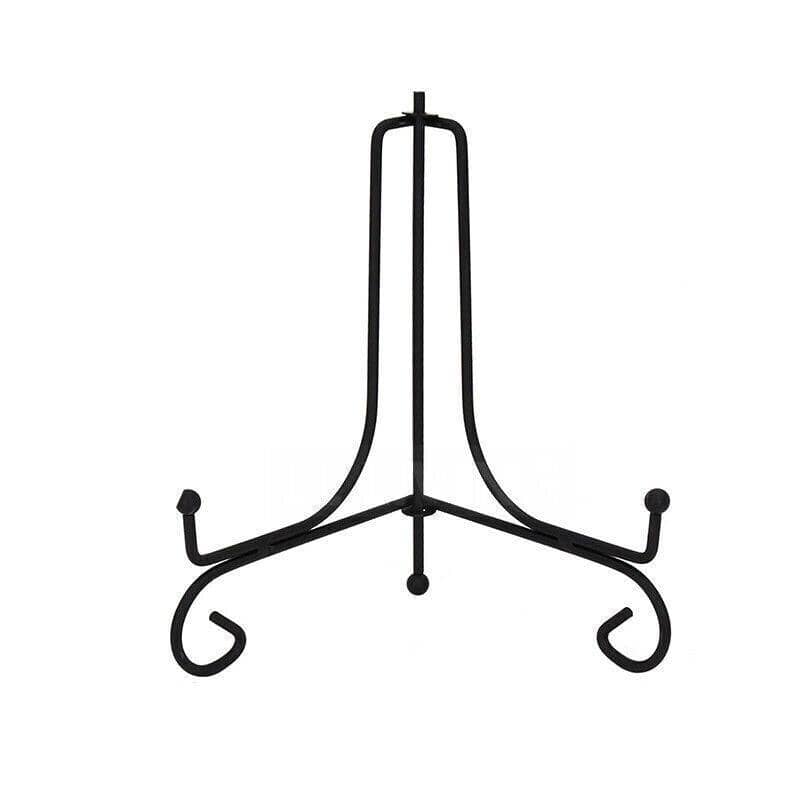 Iron Plate Stand, Black Folding Display Easel - 7 Inch (17.78 cm)
