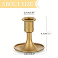 Iron Taper Candle Holders, Retro Style - Gold, Pack of 4 - view 4