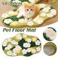 Irregular Shaped Non Slip Pet Floor Mat with Flower Pattern for Halls and Living Rooms