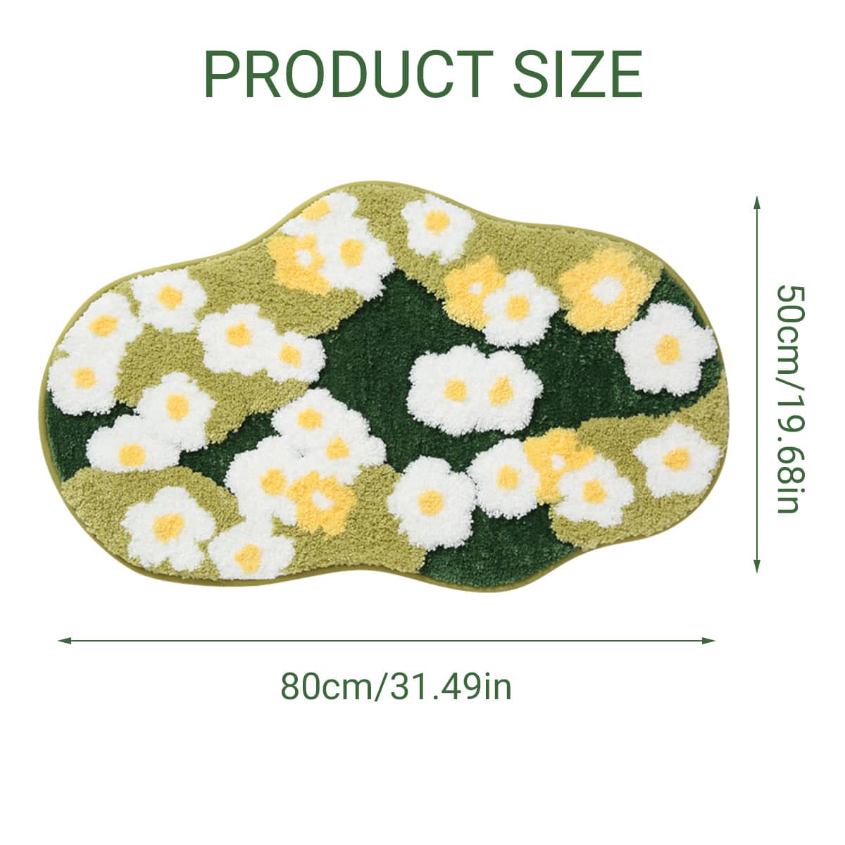 Irregular Shaped Non Slip Pet Floor Mat with Flower Pattern for Halls and Living Rooms - view 3