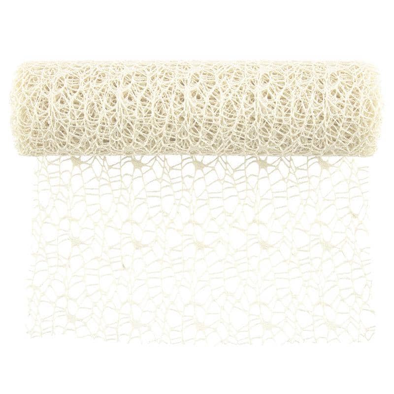 Jacquard Mesh Wrapping Paper Roll for Flowers and Gifts - Beige