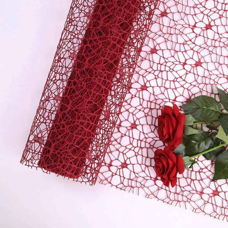 Jacquard Mesh Wrapping Paper Roll for Flowers and Gifts - Beige - view 4