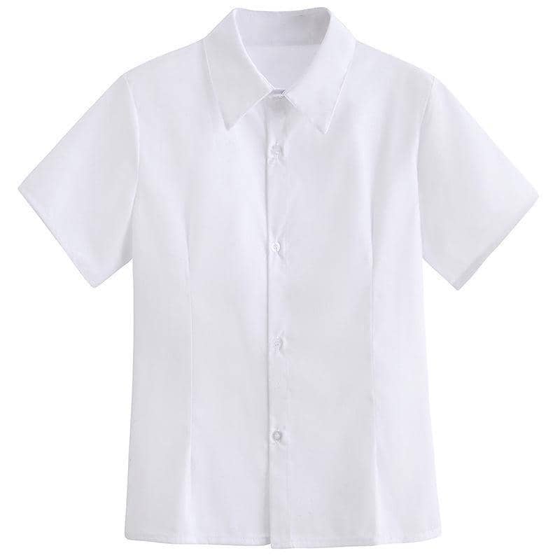 Japanese JK Uniform Short Sleeve Shirt - White, Size M (Chest 94 cm) - view 3