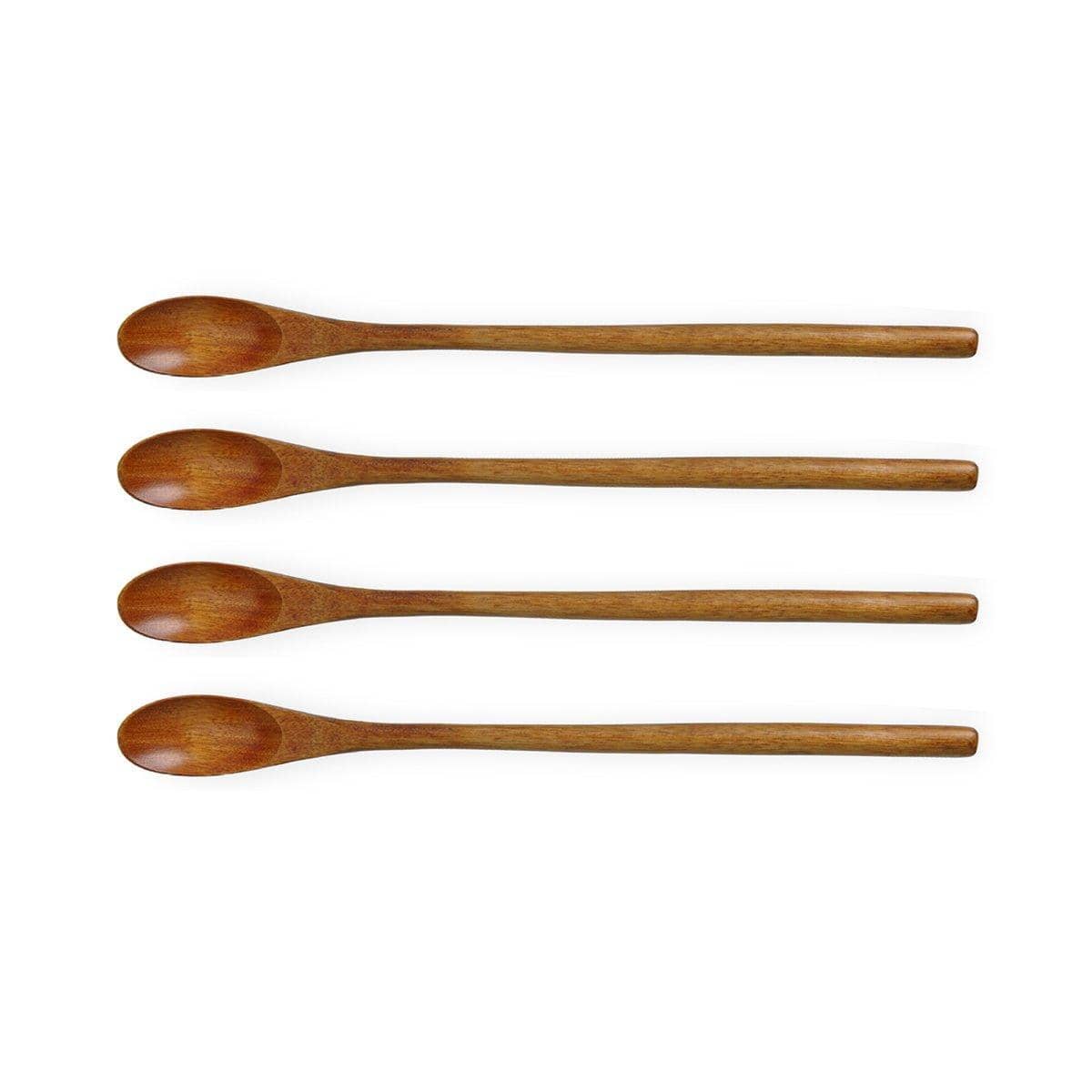Japanese Wooden Long Handle Stirring Spoons 20 cm, Pack of 4 - view 2