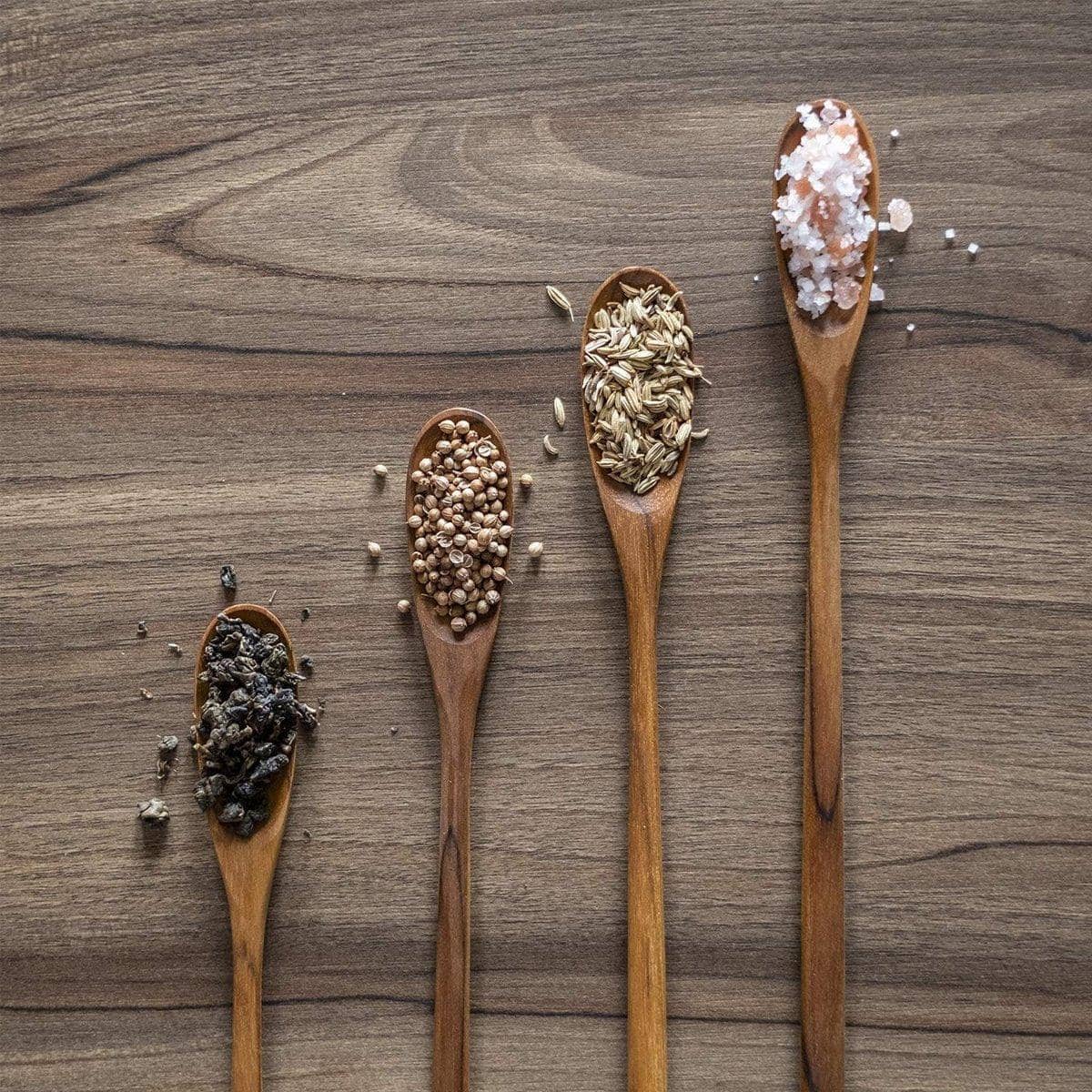Japanese Wooden Long Handle Stirring Spoons 20 cm, Pack of 4 - view 4