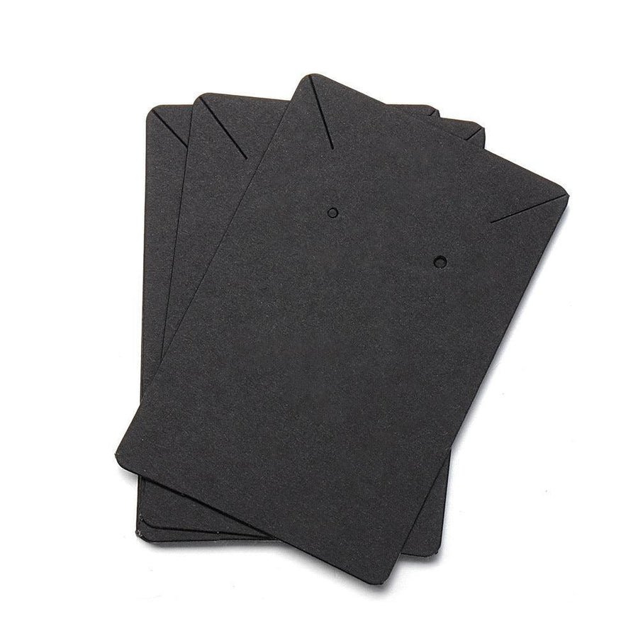 Jewellery Display Cards, 9 x 6 cm, Pack of 40 - Black