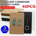 Jewellery Display Cards, 9 x 6 cm, Pack of 40 - Black - view 2