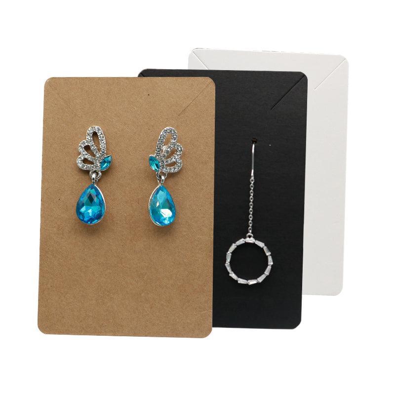 Jewellery Display Cards, 9 x 6 cm, Pack of 40 - Black - view 3
