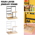 Jewellery Display Rack with 4 Tiers for Earrings, Bracelets and Necklaces - Black - view 2