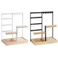 Jewellery Display Rack with 4 Tiers for Earrings, Bracelets and Necklaces - Black - view 3