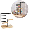 Jewellery Display Rack with 4 Tiers for Earrings, Bracelets and Necklaces - Black - view 5
