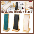 Jewellery Display Stand in Bamboo with Plush Surface - Black - view 2