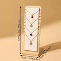 Jewellery Display Stand in Bamboo with Plush Surface - Black - view 4