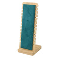Jewellery Display Stand in Bamboo with Plush Surface - Green