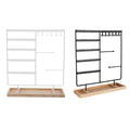 Jewellery Display Stand with Wooden Base for Earrings and Necklaces - Black - view 3