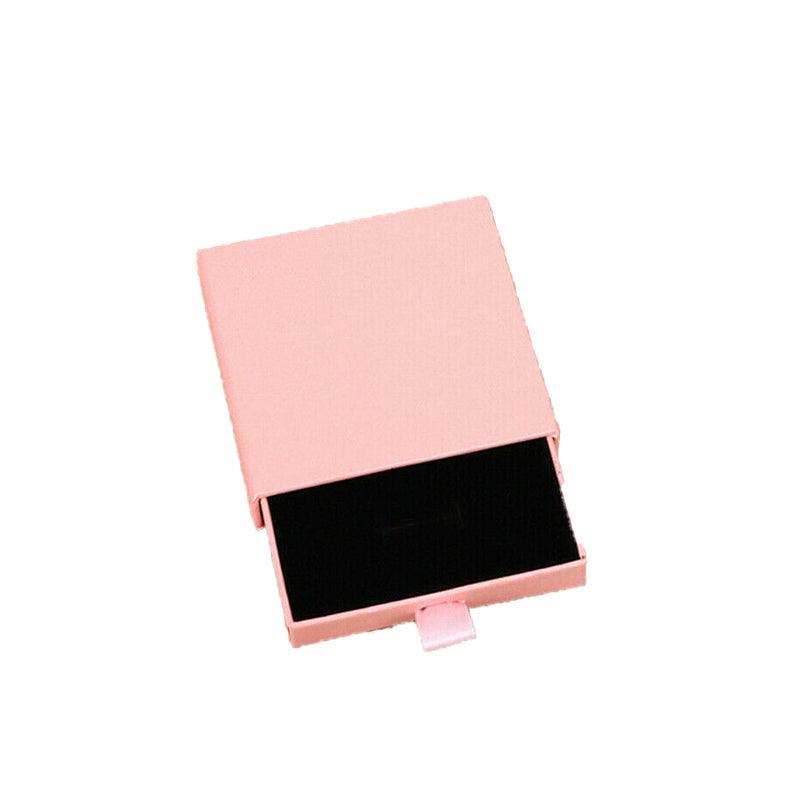Jewellery Gift Box, Cardboard Drawer, 9 x 9 x 3 cm - Pink