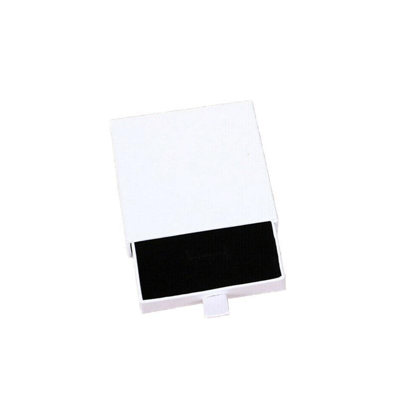 Jewellery Gift Box, Cardboard Drawer, 9 x 9 x 3 cm - White