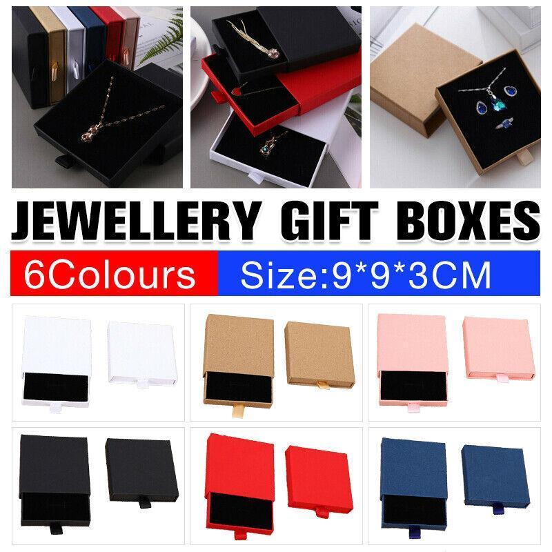 Jewellery Gift Box, Kraft Paper Drawer, 9 x 9 x 3 cm - view 2