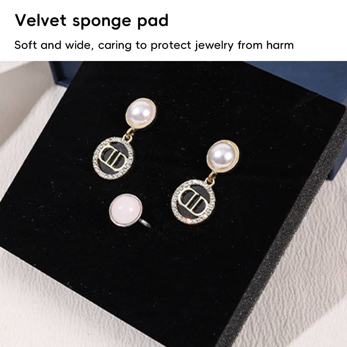 Jewellery Gift Boxes with Insert, Pack of 5 - Black, 11.5 x 11.5 x 4.5 cm - view 5