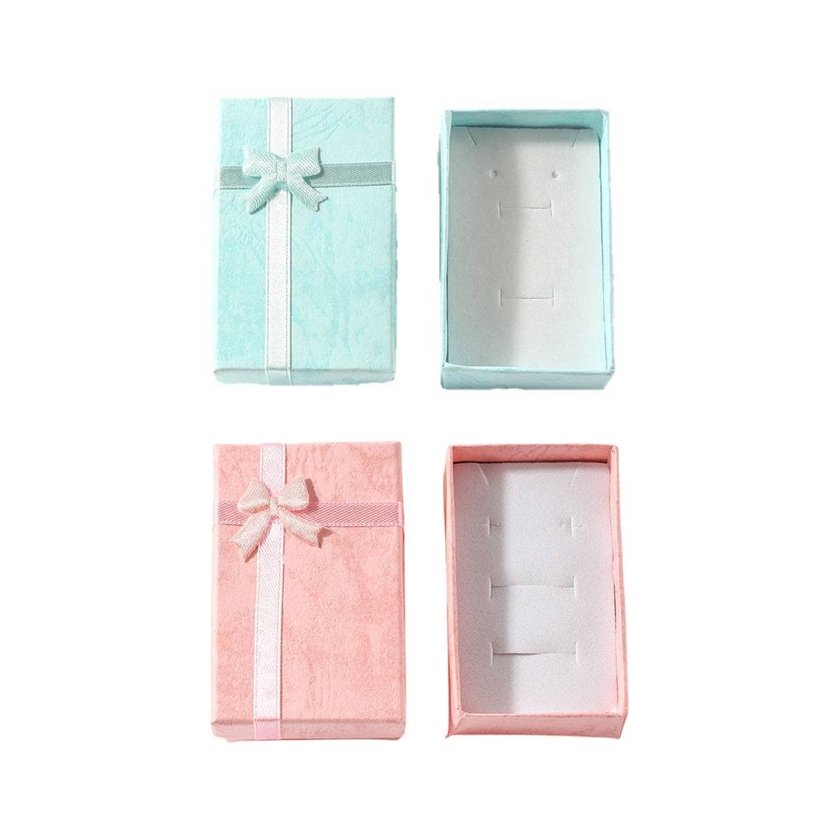 Jewellery Gift Boxes with Ribbon Bow, Pack of 20 - Pink, 5 x 8 cm - view 3
