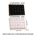 Jewellery Necklace Display Stand Organiser with 24 Slots for Earrings, Rings and Bracelets - White - view 4