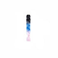 Jumbo Braiding Hair Extensions - Black, Blue and Light Pink Ombre