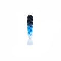 Jumbo Braiding Hair Extensions - Black, Blue and Pale Blue Ombre