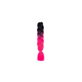 Jumbo Braiding Hair Extensions - Black and Hot Pink Ombre