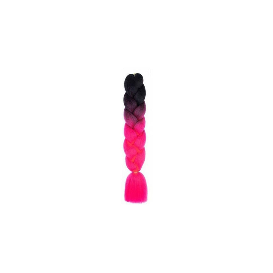 Jumbo Braiding Hair Extensions - Black and Hot Pink Ombre