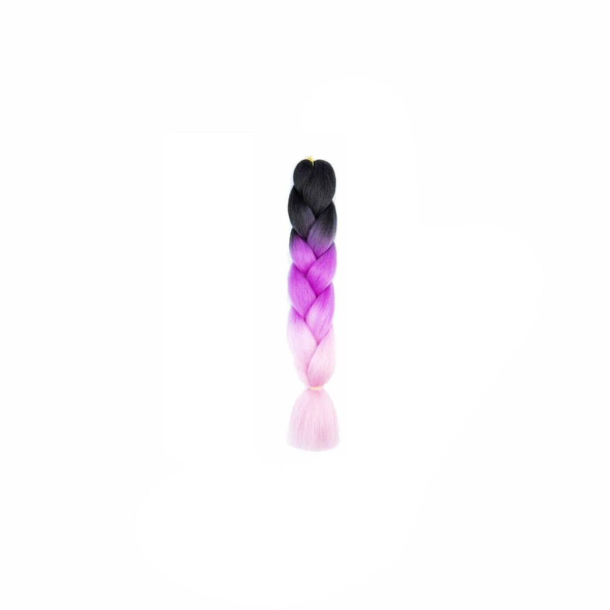 Jumbo Braiding Hair Extensions - Black, Purple and Light Pink Ombre
