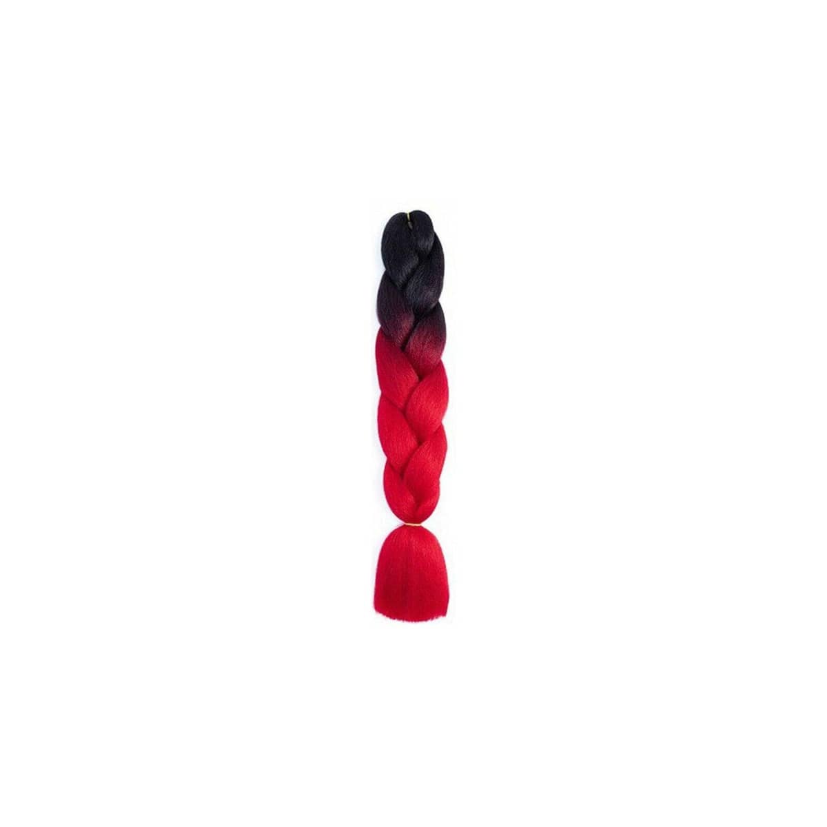 Jumbo Braiding Hair Extensions - Black and Red Ombre