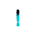 Jumbo Braiding Hair Extensions - Black and Turquoise Ombre