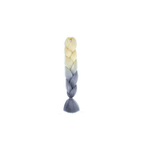 Jumbo Braiding Hair Extensions - Cream and Grey Ombre