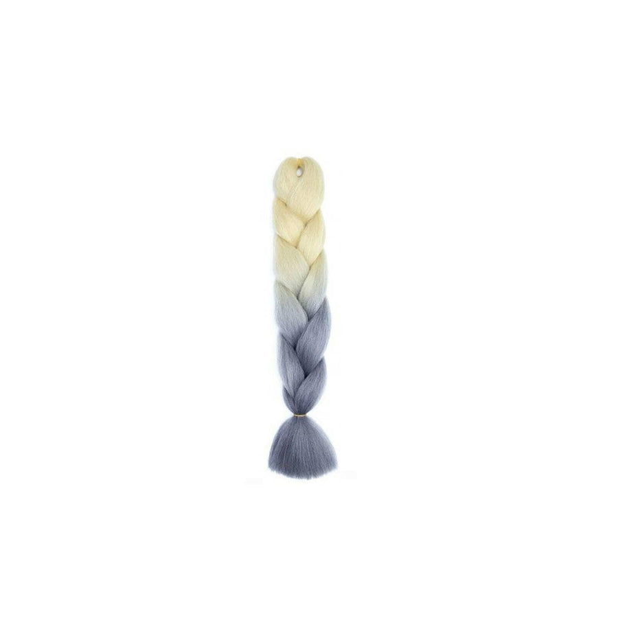 Jumbo Braiding Hair Extensions - Cream and Grey Ombre