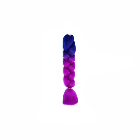 Jumbo Braiding Hair Extensions - Navy Blue and Purple Ombre