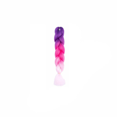 Jumbo Braiding Hair Extensions - Purple, Hot Pink and Light Pink Ombre